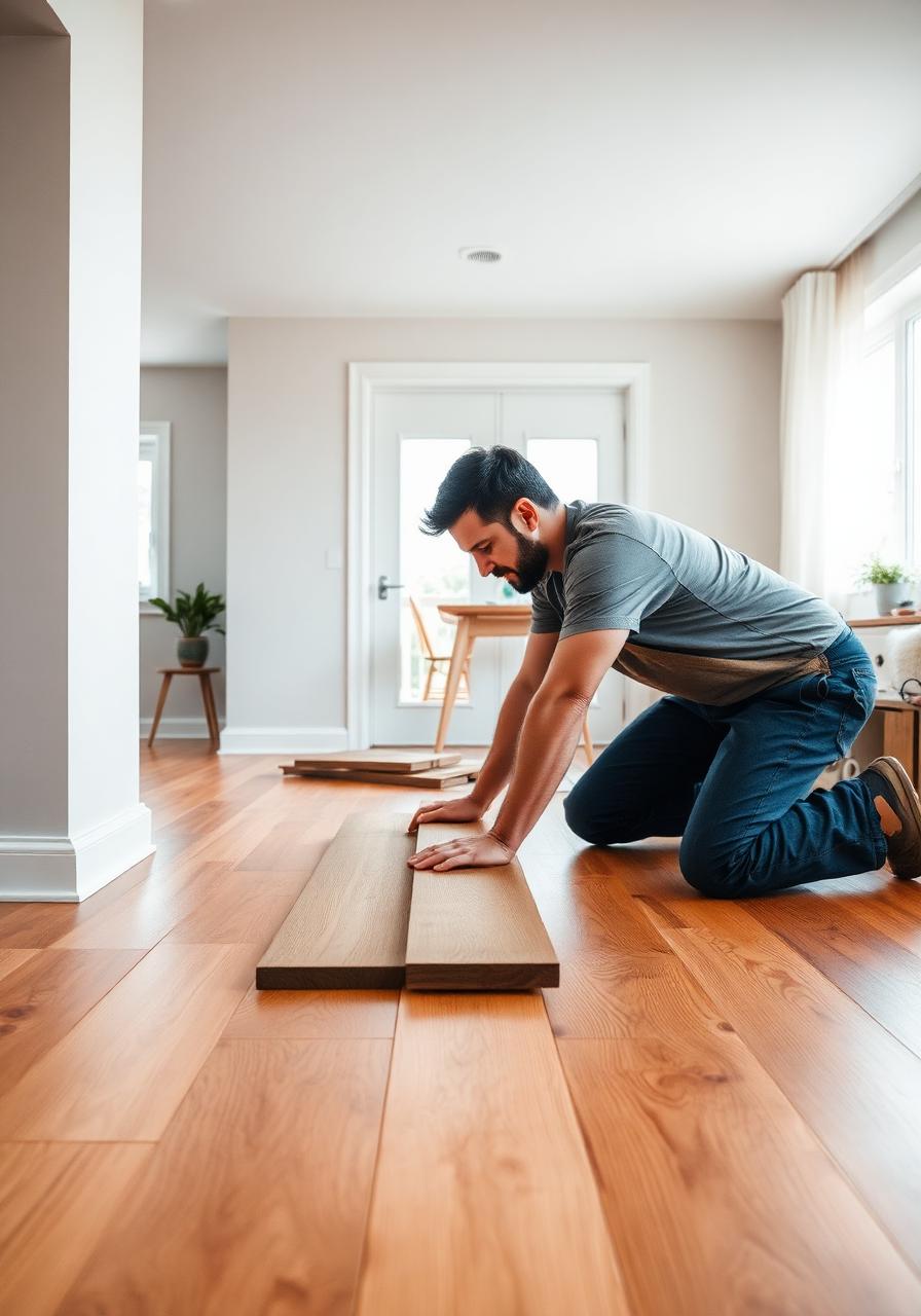 Hardwood floor installation in Rockford, IL